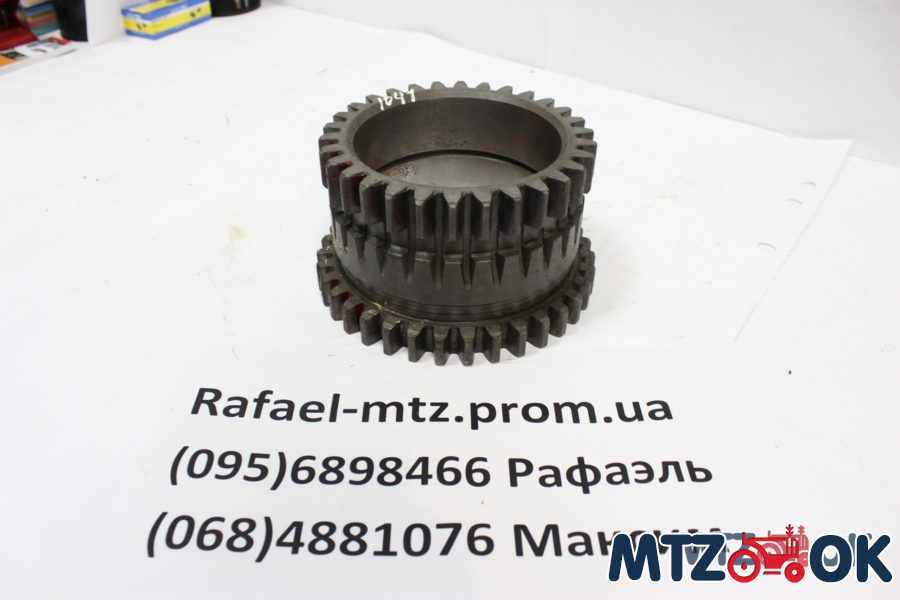 Шестерня промежуточного редуктора МТЗ (Zб=35/Zм=30) <ДК>70-1721041 Шестерня промежуточного редуктора МТЗ (Zб=35/Zм=30) <ДК>70-1721041