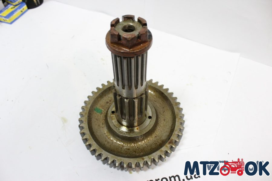 Вал вторичный КПП МТЗ с гайкой <ДК>50-1701256ДК Вал вторичный КПП МТЗ с гайкой <ДК>50-1701256ДК