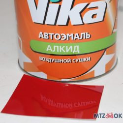 Краска Vika алкид красная однокомпонентная 0,8 л