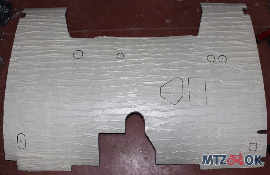 Шумоизоляция пола кабины МК (изолон 8мм) Шумоизоляция пола кабины МК (изолон 8мм)