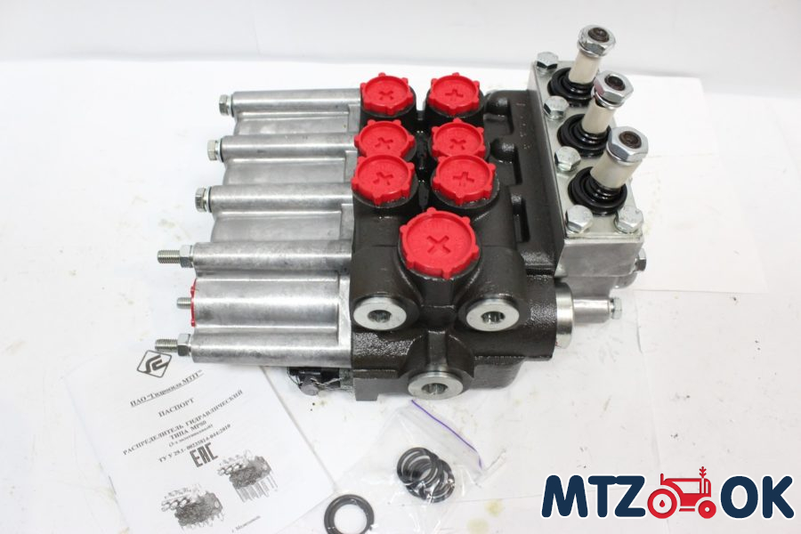 Гидрораспределитель МР80-4/1-222 (крышка М) (без регулятора глубины пахоты) (пр-во Гидросила-МЗТГ) Гидрораспределитель МР80-4/1-222 (крышка М) (без регулятора глубины пахоты) (пр-во Гидросила-МЗТГ)