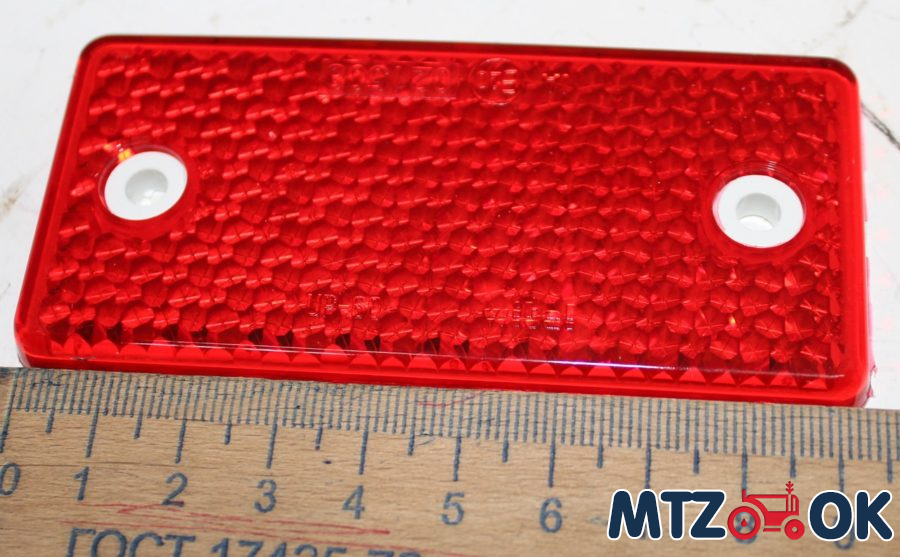 Катафот прямоугольный с отверстиями в ассортименте 9,5х4,5см (пр-во Украина) Катафот прямоугольный с отверстиями в ассортименте 9,5х4,5см (пр-во Украина)