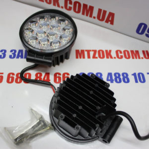 Фара LED круглая 42W, 14 ламп (116х137,5мм) 12/24В (пр-во ДК) DK B2-42W-B FL