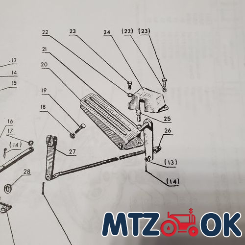 Тяга управления подачей топлива, ручной газ МТЗ МК (пр-во МТЗ) 70-1108167-Б1 Тяга управления подачей топлива, ручной газ МТЗ МК (пр-во МТЗ) 70-1108167-Б1