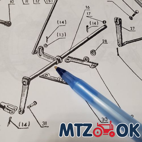 Тяга управления подачей топлива, ручной газ МТЗ МК (пр-во МТЗ) 70-1108167-Б1 Тяга управления подачей топлива, ручной газ МТЗ МК (пр-во МТЗ) 70-1108167-Б1