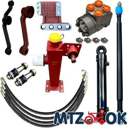 Комплект переоборудования ГУРа под насос-дозатор МТЗ-80 ЦС-50 1-но сторонний (передний неведущий мост) (с гидробаком) БАЗОВЫЙ Комплект переоборудования ГУРа под насос-дозатор МТЗ-80 ЦС-50 1-но сторонний (передний неведущий мост) (с гидробаком) БАЗОВЫЙ