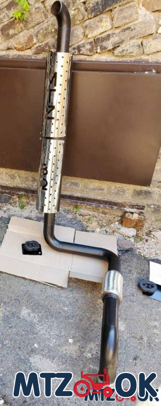 Глушитель МТЗ 80, 82 труба в трубе (с грилем), толщина 3мм Глушитель МТЗ 80, 82 труба в трубе (с грилем), толщина 3мм