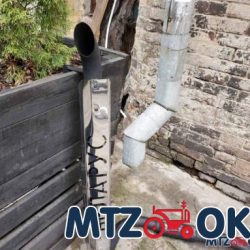 Глушитель МТЗ 892 прямоток (накладка нержавейка), толщина 1,5мм Глушитель МТЗ 892 прямоток (накладка нержавейка), толщина 1,5мм