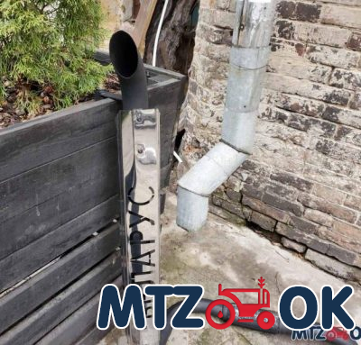 Глушитель МТЗ 892 прямоток (накладка нержавейка), толщина 1,5мм Глушитель МТЗ 892 прямоток (накладка нержавейка), толщина 1,5мм