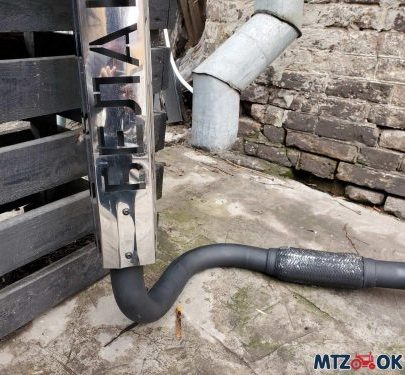 Глушитель МТЗ 892 прямоток (накладка нержавейка), толщина 1,5мм Глушитель МТЗ 892 прямоток (накладка нержавейка), толщина 1,5мм