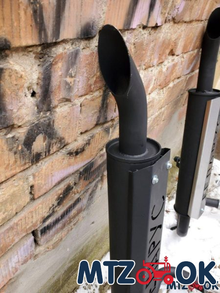 Глушитель МТЗ 80, 82, 920 УК с глушителем (накладка черная), толщина 1,5мм Глушитель МТЗ 80, 82, 920 УК с глушителем (накладка черная), толщина 1,5мм