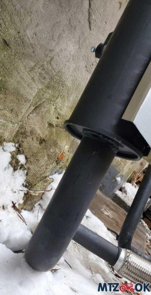 Глушитель МТЗ 80, 82, 920 УК с глушителем (накладка нержавейка), толщина 1,5мм Глушитель МТЗ 80, 82, 920 УК с глушителем (накладка нержавейка), толщина 1,5мм