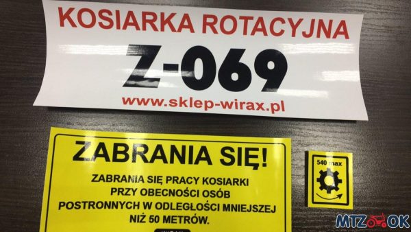Наклейка "Косилка Wirax 1,65" к-т наклейка Наклейка "Косилка Wirax 1,65" к-т наклейка