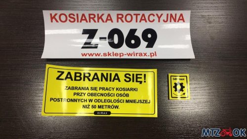 Наклейка "Косилка Wirax 1,65" к-т наклейка Наклейка "Косилка Wirax 1,65" к-т наклейка