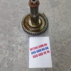 Вал вторичный КПП МТЗ с гайкой (пр-во МТЗ)50-1701256 Вал вторичный КПП МТЗ с гайкой (пр-во МТЗ)50-1701256