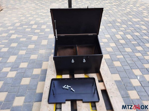 Ящик противовес МТЗ 892 (H40хL60хB37см 95кг) с бампером и подножкой Ящик противовес МТЗ 892 (H40хL60хB37см 95кг) с бампером и подножкой