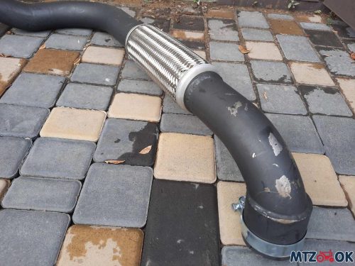 Глушитель МТЗ 1221 прямоток (накладка черная), толщина 1,5мм Глушитель МТЗ 1221 прямоток (накладка черная), толщина 1,5мм