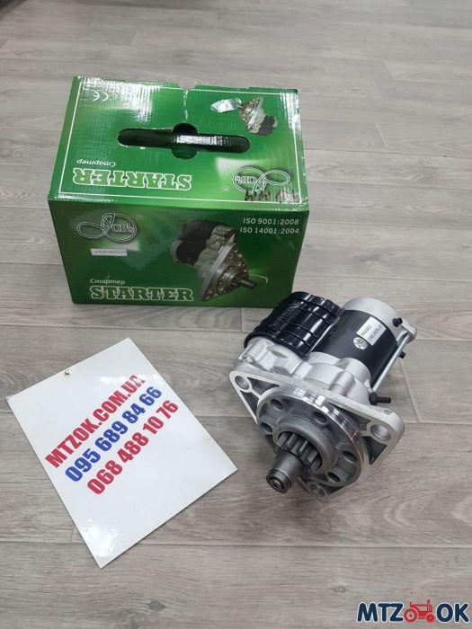 Стартер МТЗ, Т 40, Т 25 12В 2,8кВт с переходной шестерней усиленный 40мм (ТМ JUBANA) 123708101 Стартер МТЗ, Т 40, Т 25 12В 2,8кВт с переходной шестерней усиленный 40мм (ТМ JUBANA) 123708101