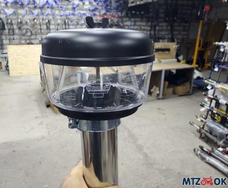 Воздуховод нержавейка МТЗ 80,82,892, с синими силиконовыми патрубками в сборе с моноциклоном с отстойником Воздуховод нержавейка МТЗ 80,82,892, с синими силиконовыми патрубками в сборе с моноциклоном с отстойником