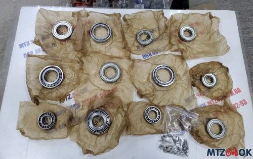 Набор подшипников КПП МТЗ полный (12шт) + пакет роликовых 48шт. (пр-во Самара) Набор подшипников КПП МТЗ полный (12шт) + пакет роликовых 48шт. (пр-во Самара)