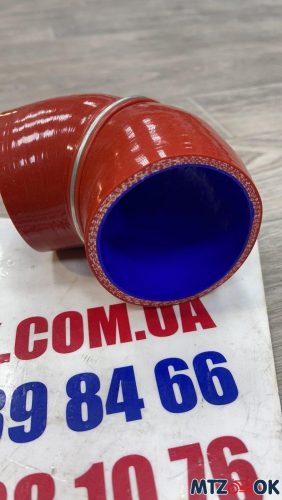 Патрубок фильтра воздушного КАМАЗ угловой d68мм 60х60 (силикон) красный Патрубок фильтра воздушного КАМАЗ угловой d68мм 60х60 (силикон) красный