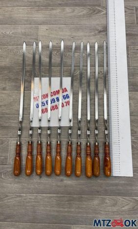 Шампура нержавейка, пищевая сталь (ручка деревянная) 1 шт. 70 см общая, 45 см полезная Шампура нержавейка, пищевая сталь (ручка деревянная) 1 шт. 70 см общая, 45 см полезная