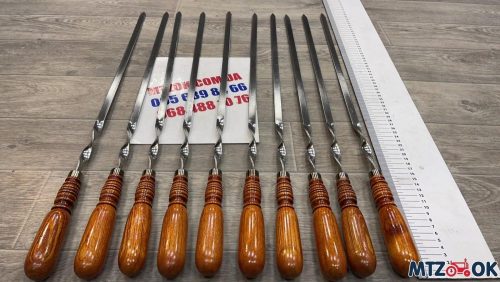 Шампура нержавейка, пищевая сталь (ручка деревянная) 1 шт. 70 см общая, 45 см полезная Шампура нержавейка, пищевая сталь (ручка деревянная) 1 шт. 70 см общая, 45 см полезная