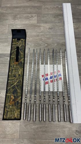 Комплект-чехол для шампуров+шампура нержавейка, пищевая сталь (ручка нержавейка) Комплект-чехол для шампуров+шампура нержавейка, пищевая сталь (ручка нержавейка)