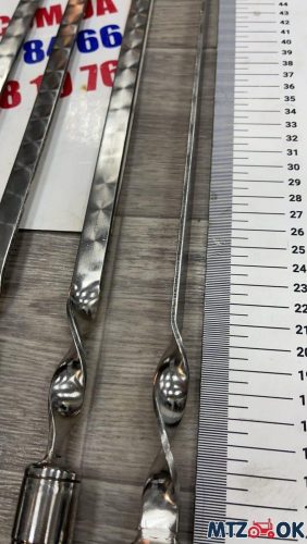 Шампура нержавейка, пищевая сталь (ручка нержавейка) 1шт. 70 см общая, 45 см полезная Шампура нержавейка, пищевая сталь (ручка нержавейка) 1шт. 70 см общая, 45 см полезная