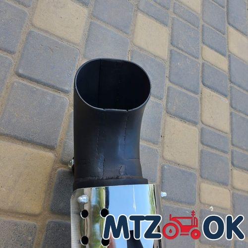 Глушитель МТЗ 892 труба в трубе (с грилем) с овальной горловиной. Толщина 3мм Глушитель МТЗ 892 труба в трубе (с грилем) с овальной горловиной. Толщина 3мм