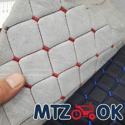 Кожзам черный (красная стежка. ромб 40х45) псевдоперфорация на поролоне 1.4х1м Кожзам черный (красная стежка. ромб 40х45) псевдоперфорация на поролоне 1.4х1м