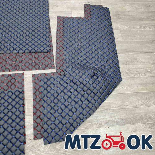 Обшивка кабины МТЗ УК н/о 5 предмета (кожзам красная синяя зеленая строчка) к-т Обшивка кабины МТЗ УК н/о 5 предмета (кожзам красная синяя зеленая строчка) к-т