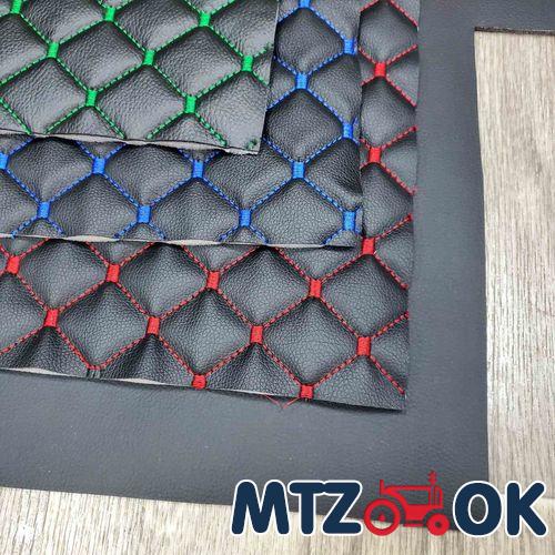 Обшивка кабины МТЗ УК н/о 5 предмета (кожзам красная синяя зеленая строчка) к-т Обшивка кабины МТЗ УК н/о 5 предмета (кожзам красная синяя зеленая строчка) к-т