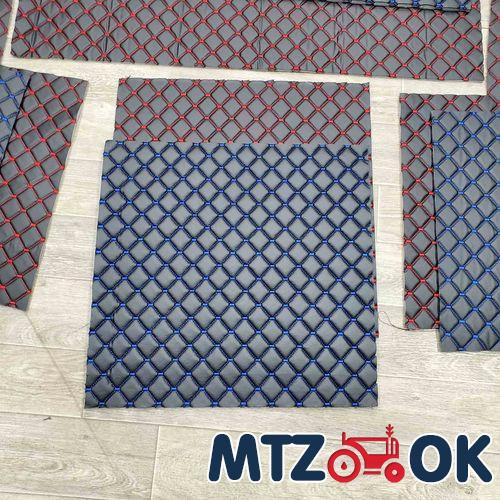 Обшивка кабины МТЗ УК н/о 5 предмета (кожзам красная синяя зеленая строчка) к-т Обшивка кабины МТЗ УК н/о 5 предмета (кожзам красная синяя зеленая строчка) к-т