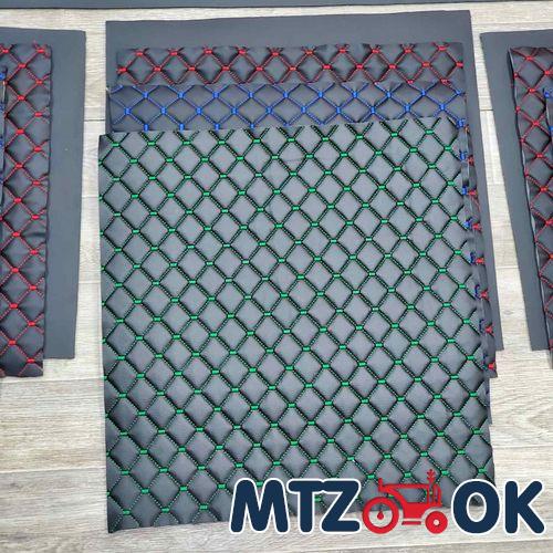 Обшивка кабины МТЗ УК н/о 5 предмета (кожзам красная синяя зеленая строчка) к-т Обшивка кабины МТЗ УК н/о 5 предмета (кожзам красная синяя зеленая строчка) к-т