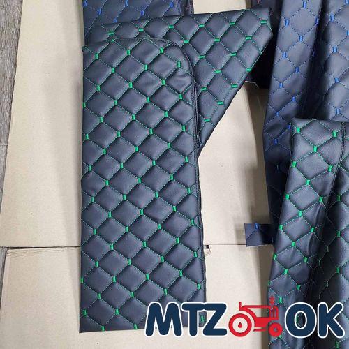 Обшивка кабины МТЗ МК 4 предмета (кожзам красная, синяя, зеленая строчка) к-т Обшивка кабины МТЗ МК 4 предмета (кожзам красная, синяя, зеленая строчка) к-т