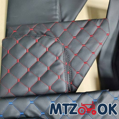 Обшивка кабины МТЗ МК 4 предмета (кожзам красная, синяя, зеленая строчка) к-т Обшивка кабины МТЗ МК 4 предмета (кожзам красная, синяя, зеленая строчка) к-т