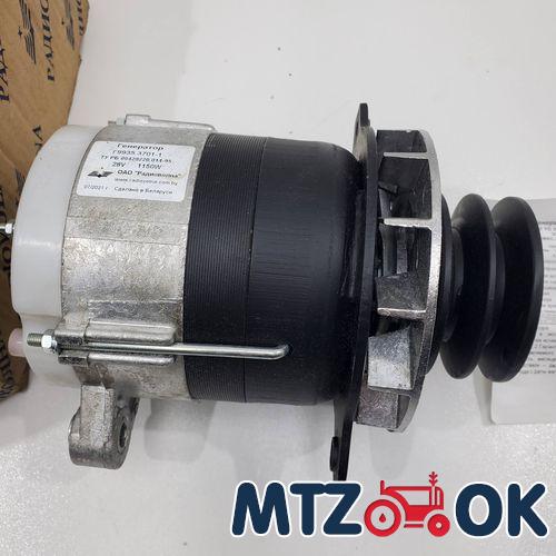 Генератор МТЗ дв. Д 245. 260 24В 1150 Вт на два ремня (пр-во Радиоволна) Г9935.3701-1 Генератор МТЗ дв. Д 245. 260 24В 1150 Вт на два ремня (пр-во Радиоволна) Г9935.3701-1