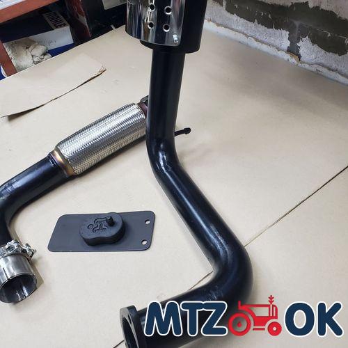 Глушитель МТЗ 920 труба в трубе с флянцем, с 2-мя гриль решетками. толщина 3мм Глушитель МТЗ 920 труба в трубе с флянцем, с 2-мя гриль решетками. толщина 3мм