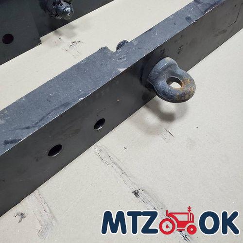 Тяга продольная (согнутая с двух сторон) МТЗ усиленная 30мм длина 110см между яблоками Тяга продольная (согнутая с двух сторон) МТЗ усиленная 30мм длина 110см между яблоками