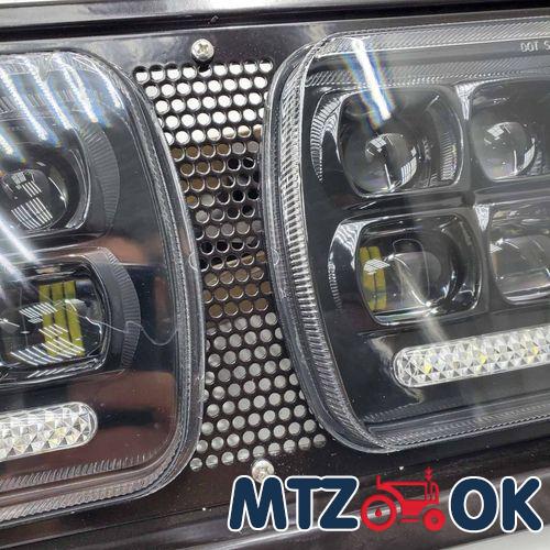 Решетка капота с LED фарами HL05-7 (75Вт 5-7дюйма 6диод.) в сборе на МТЗ 892, 1221 (собств.пр-во) Решетка капота с LED фарами HL05-7 (75Вт 5-7дюйма 6диод.) в сборе на МТЗ 892, 1221 (собств.пр-во)