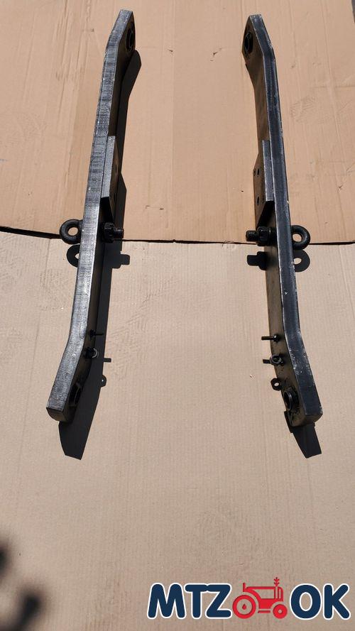Тяга продольная (согнутая с двух сторон) МТЗ усиленная 30мм длина 90см между яблоками сталь 45 (пара) Тяга продольная (согнутая с двух сторон) МТЗ усиленная 30мм длина 90см между яблоками сталь 45 (пара)