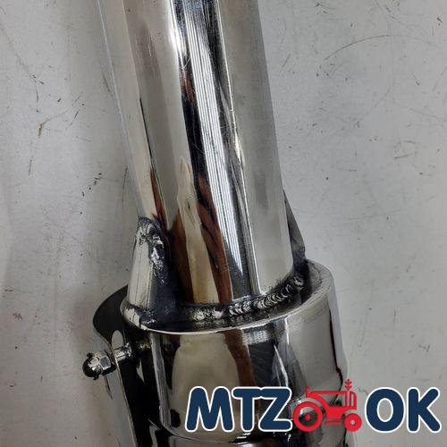Выхлопная труба МТЗ 892 труба в трубе. нержавейка (замена штатного глушителя) толщина 2мм Выхлопная труба МТЗ 892 труба в трубе. нержавейка (замена штатного глушителя) толщина 2мм