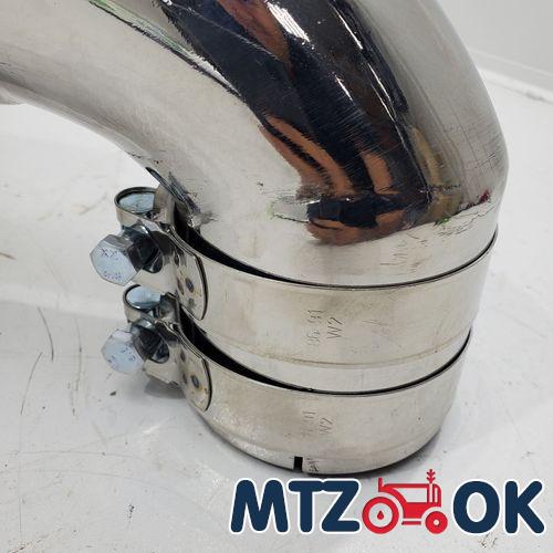 Выхлопная труба МТЗ 892 труба в трубе. нержавейка (замена штатного глушителя) толщина 2мм Выхлопная труба МТЗ 892 труба в трубе. нержавейка (замена штатного глушителя) толщина 2мм