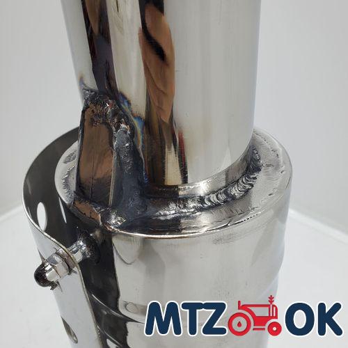 Выхлопная труба МТЗ 892 труба в трубе. нержавейка (замена штатного глушителя) толщина 2мм Выхлопная труба МТЗ 892 труба в трубе. нержавейка (замена штатного глушителя) толщина 2мм