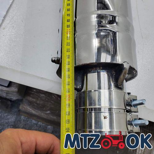 Выхлопная труба МТЗ 892 труба в трубе. нержавейка (замена штатного глушителя) толщина 2мм Выхлопная труба МТЗ 892 труба в трубе. нержавейка (замена штатного глушителя) толщина 2мм