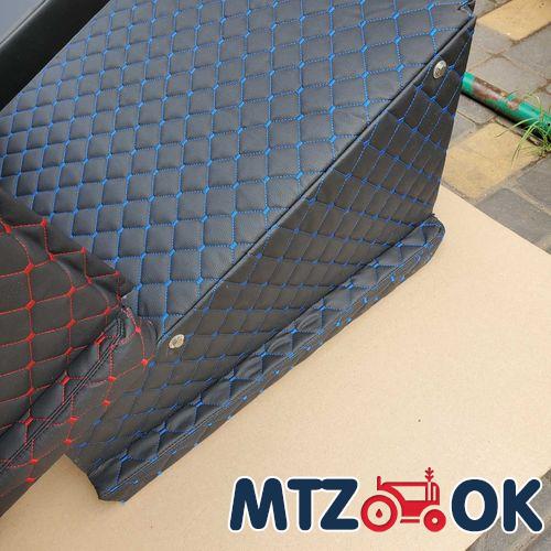 Обшивка торпеды МТЗ МК под пускач (с ухом) справа без отверстия под рычаги распред. (металл в кожзаме)к-т Обшивка торпеды МТЗ МК под пускач (с ухом) справа без отверстия под рычаги распред. (металл в кожзаме)к-т