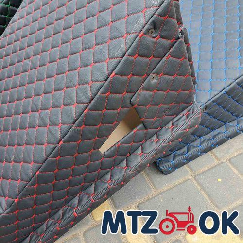 Обшивка торпеды МТЗ МК под пускач (с ухом) справа без отверстия под рычаги распред. (металл в кожзаме)к-т Обшивка торпеды МТЗ МК под пускач (с ухом) справа без отверстия под рычаги распред. (металл в кожзаме)к-т