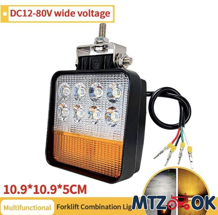 Фонарь Led 30В (свет+поворотник, 110х110мм) пара Фонарь Led 30В (свет+поворотник, 110х110мм) пара