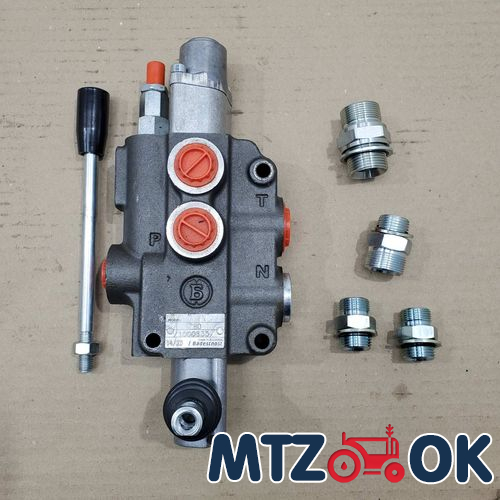 Гидрораспределитель 1Р80+Л12 (1 плавающая секция) со штуцерами (Болгария) 1Р80+Л12 Гидрораспределитель 1Р80+Л12 (1 плавающая секция) со штуцерами (Болгария) 1Р80+Л12